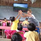 Vrijwilligerswerk Thailand community project  in de klas